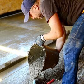 Warm water floor,pouring concrete floor